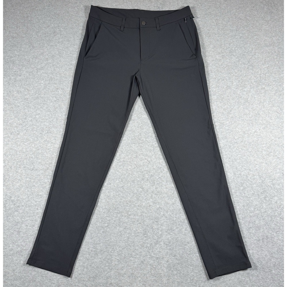 Lululemon Commission Pants Slim 32 Black Warpstreme Golf Travel Stretch